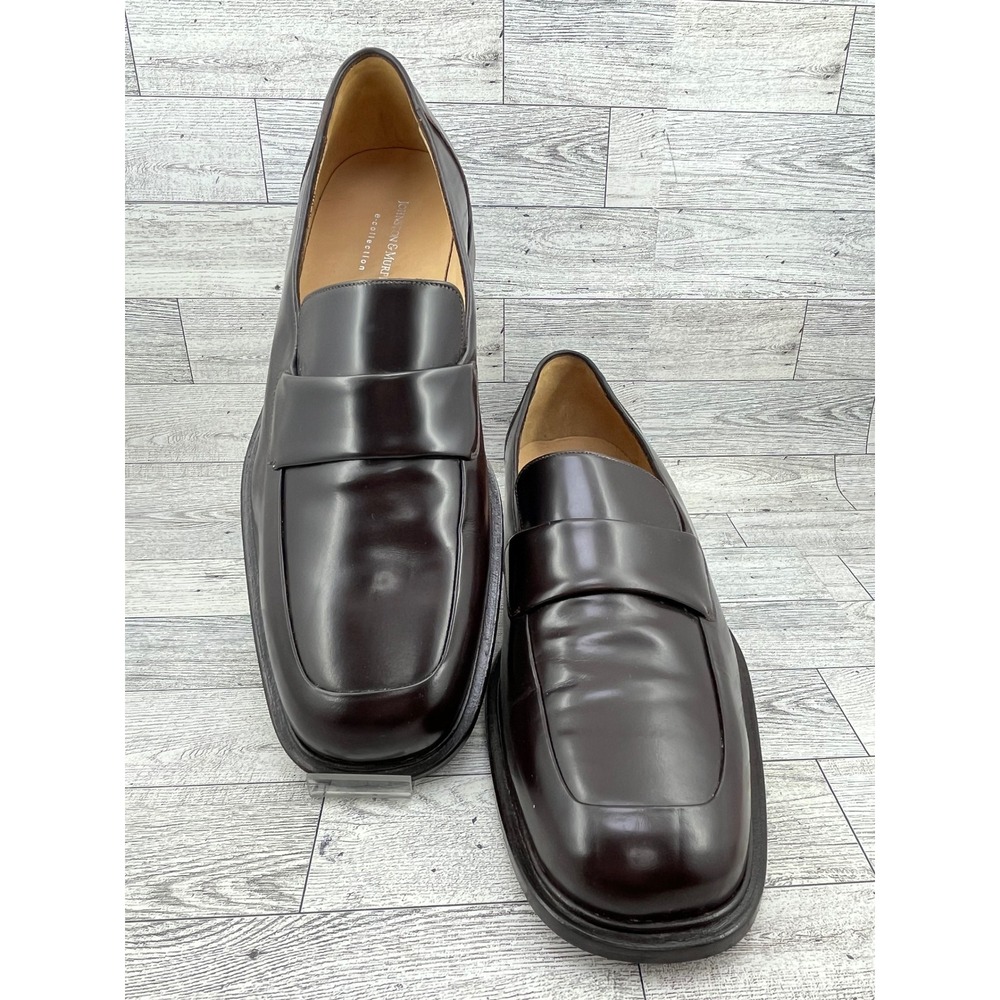 Johnston & Murphy E-Collection 5508 Brown Leather Penny Loafers Men Sz 13M
